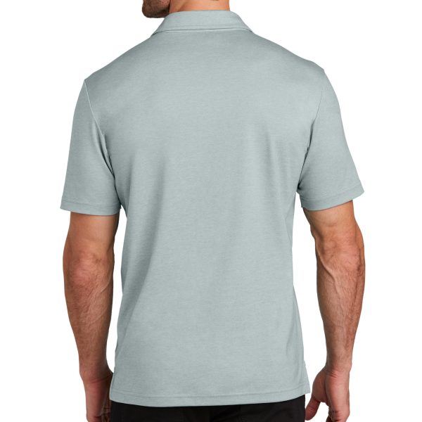 Travis Mathew Sunsetters Pocket Polo, Balsam Green Heather, Back view