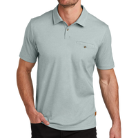 Travis Mathew Sunsetters Pocket Polo, Balsam Green Heather, Front view
