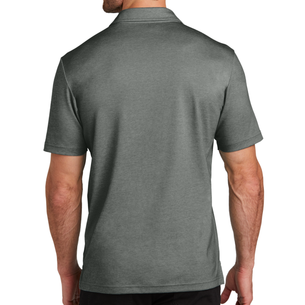 Travis Mathew Sunsetters Pocket Polo, Black Heather, Back view