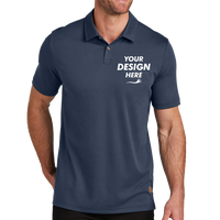 Travis Mathew Sunsetters Pocket Polo, Blue Nights, Front view, Mockup