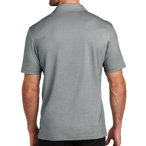 Travis Mathew Sunsetters Pocket Polo, Grey Heather, Back view