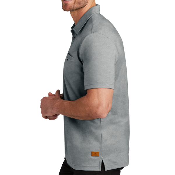 Travis Mathew Sunsetters Pocket Polo, Grey Heather, Left Sleeve view