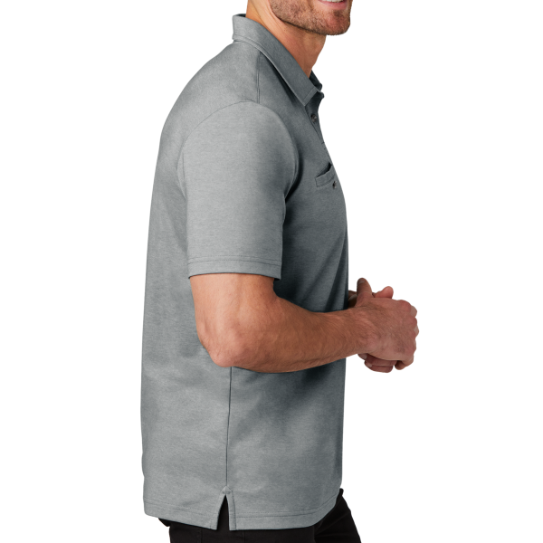 Travis Mathew Sunsetters Pocket Polo, Grey Heather, Right Sleeve view
