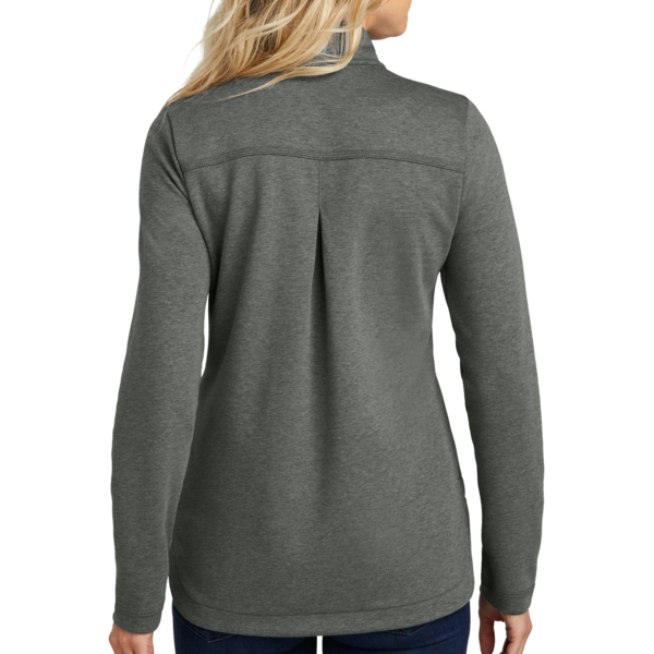 Travis Mathew Women's Coveside Full Zip, Dark Grey Heather, Back view