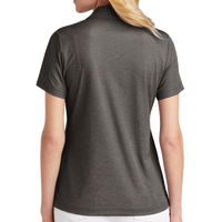 Travis Mathew Women's Oceanside Heather Polo, Black Heather, Back view