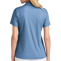 Travis Mathew Women's Oceanside Heather Polo, Classic Blue Heather, Back view