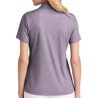 Travis Mathew Women's Oceanside Heather Polo, Purple Sage Heather, Back view