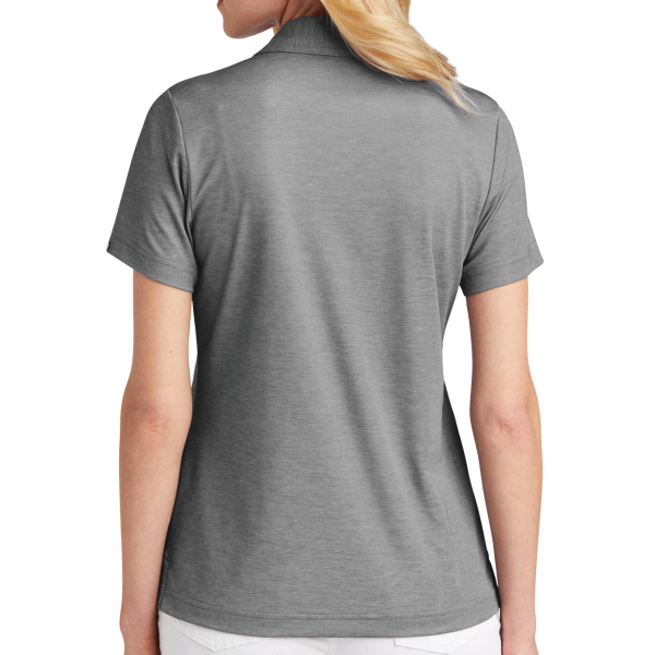 Travis Mathew Women's Oceanside Heather Polo, Quiet Shade Grey Heather, Back view