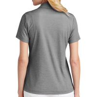 Travis Mathew Women's Oceanside Heather Polo, Quiet Shade Grey Heather, Back view