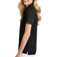 Travis Mathew Women's Oceanside Solid Polo, Black, Left Sleeve view