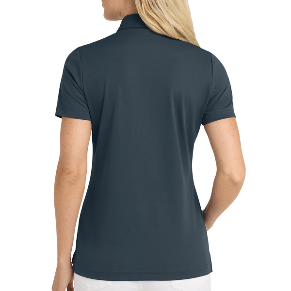 Travis Mathew Women's Oceanside Solid Polo, Blue Nights, Back view