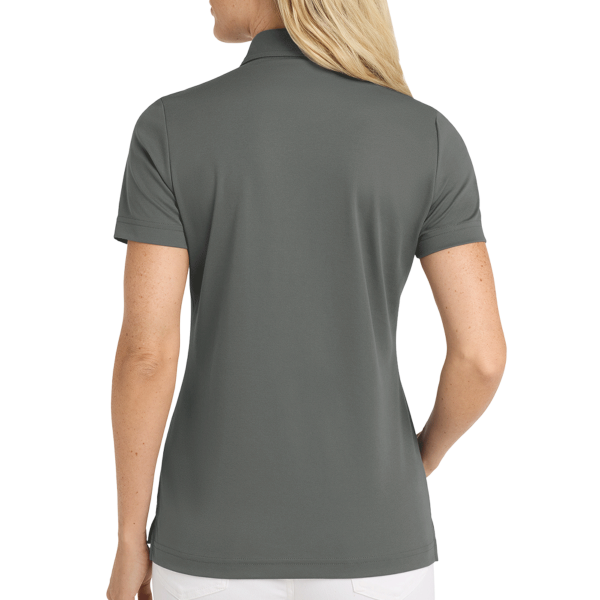Travis Mathew Women's Oceanside Solid Polo, Quiet Shade Grey, Back view