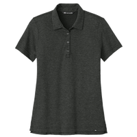 Travis Mathew Women's Sunnyvale Polo, Black Heather, Front view