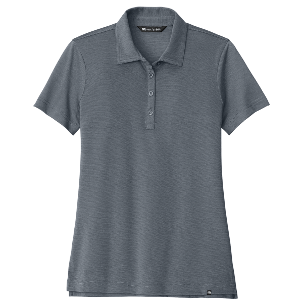 Travis Mathew Women's Sunnyvale Polo, Blue Nights Heather, Front view