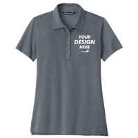 Travis Mathew Women's Sunnyvale Polo, Blue Nights Heather, Front view, Mockup