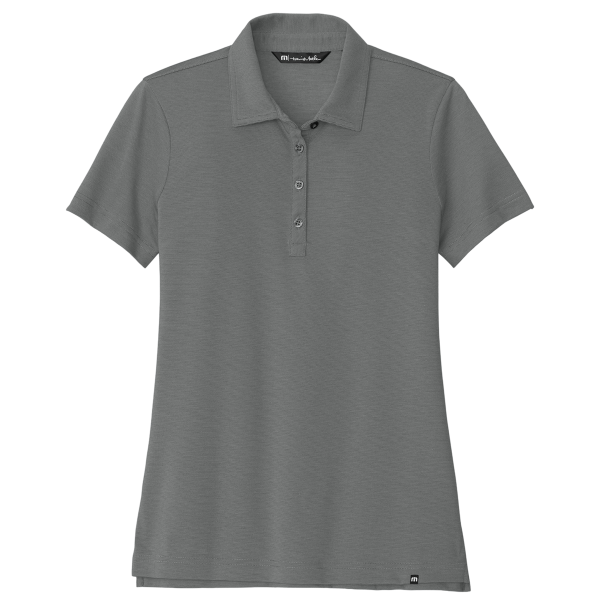 Travis Mathew Women's Sunnyvale Polo, Dark Grey Heather, Front view