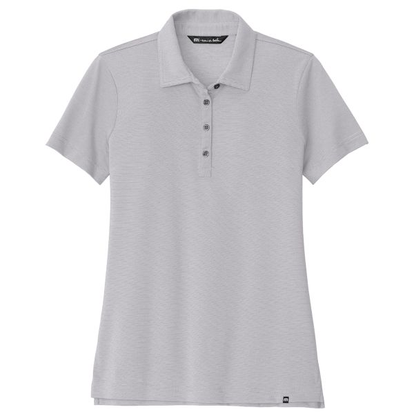 Travis Mathew Women's Sunnyvale Polo, Light Grey Heather, Front view