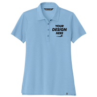 Travis Mathew Women's Sunnyvale Polo, Strong Blue Heather, Front view, Mockup