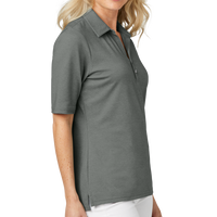 Travis Mathew Women's Sunsetters Polo, Black Heather, Back view