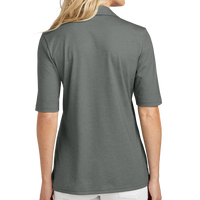 Travis Mathew Women's Sunsetters Polo, Black Heather, Back view