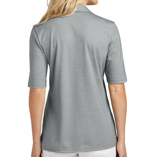 Travis Mathew Women's Sunsetters Polo, Grey Heather, Back view