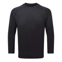 TriDri Unisex Panelled Long Sleeve Tech T-Shirt, Black, Front view