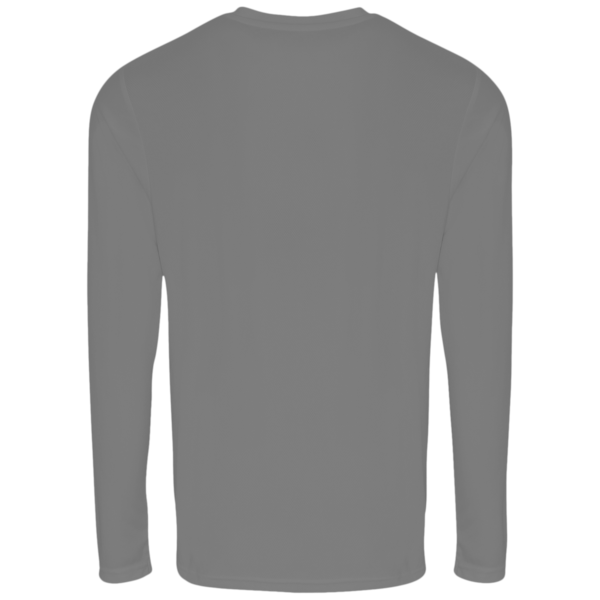 TriDri Unisex Panelled Long Sleeve Tech T-Shirt, Black Melange, Back view