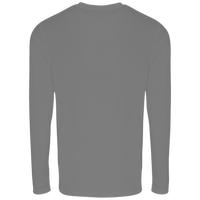 TriDri Unisex Panelled Long Sleeve Tech T-Shirt, Black Melange, Back view