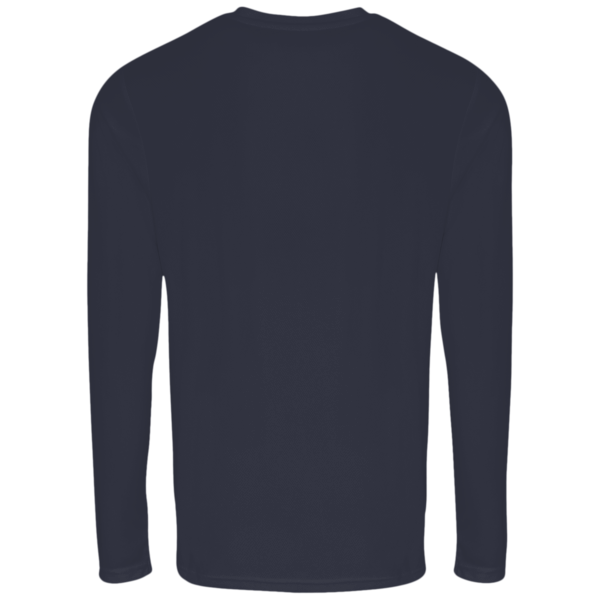 TriDri Unisex Panelled Long Sleeve Tech T-Shirt, French Navy, Back view