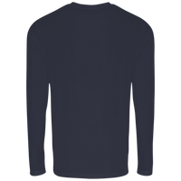 TriDri Unisex Panelled Long Sleeve Tech T-Shirt, French Navy, Back view