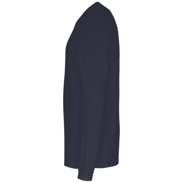 TriDri Unisex Panelled Long Sleeve Tech T-Shirt, French Navy, Left Sleeve view
