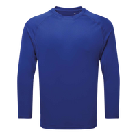 TriDri Unisex Panelled Long Sleeve Tech T-Shirt, Royal, Front view
