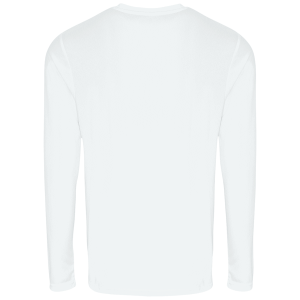 TriDri Unisex Panelled Long Sleeve Tech T-Shirt, White, Back view