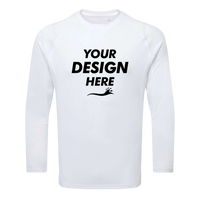 TriDri Unisex Panelled Long Sleeve Tech T-Shirt, White, Front view, Mockup