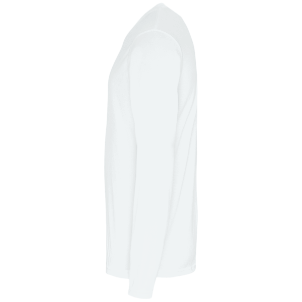 TriDri Unisex Panelled Long Sleeve Tech T-Shirt, White, Left Sleeve view