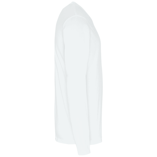 TriDri Unisex Panelled Long Sleeve Tech T-Shirt, White, Right Sleeve view
