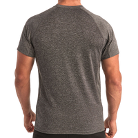 TriDri Unisex Panelled Tech T-Shirt, Black Melange, Back view