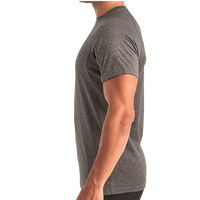 TriDri Unisex Panelled Tech T-Shirt, Black Melange, Left Sleeve view