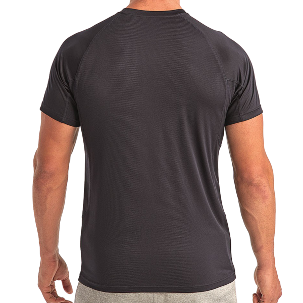 TriDri Unisex Panelled Tech T-Shirt, French Navy, Back view