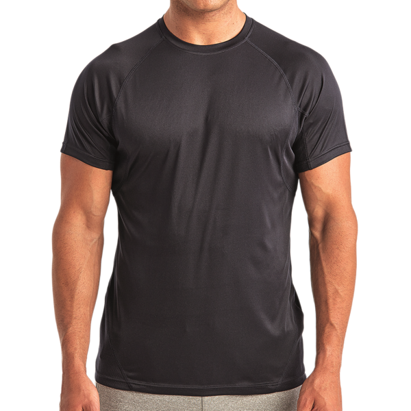 TriDri Unisex Panelled Tech T-Shirt, French Navy, Front view