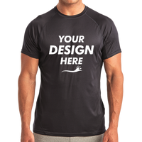 TriDri Unisex Panelled Tech T-Shirt, French Navy, Front view, Mockup