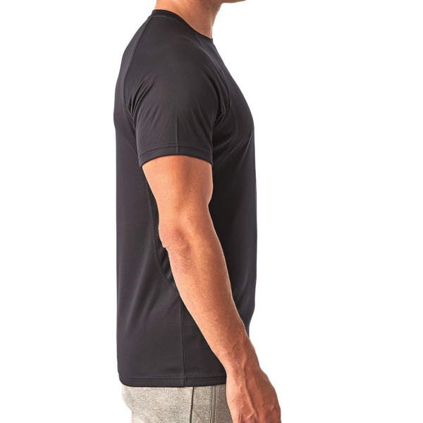 TriDri Unisex Panelled Tech T-Shirt, French Navy, Right Sleeve view