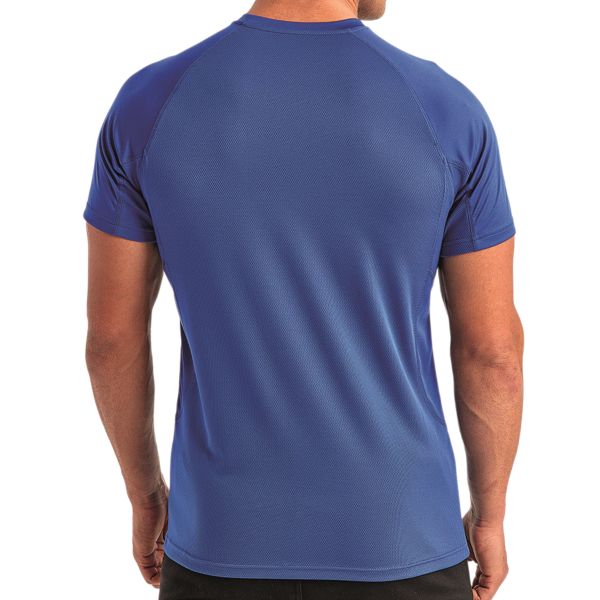 TriDri Unisex Panelled Tech T-Shirt, Royal, Back view