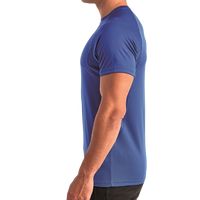 TriDri Unisex Panelled Tech T-Shirt, Royal, Left Sleeve view