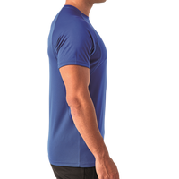 TriDri Unisex Panelled Tech T-Shirt, Royal, Right Sleeve view