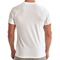 TriDri Unisex Panelled Tech T-Shirt, White, Back view