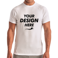 TriDri Unisex Panelled Tech T-Shirt, White, Front view, Mockup