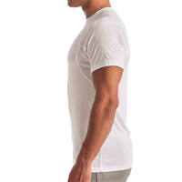 TriDri Unisex Panelled Tech T-Shirt, White, Left Sleeve view