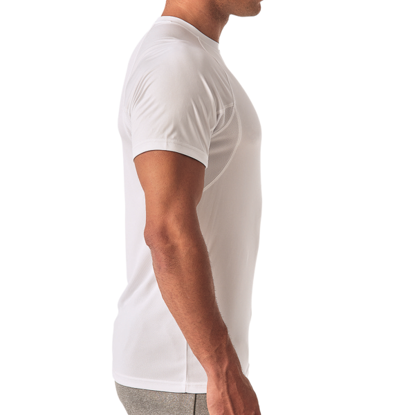 TriDri Unisex Panelled Tech T-Shirt, White, Right Sleeve view