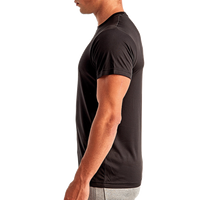 TriDri Unisex Recycled Performance T-Shirt, Black, Left Sleeve view